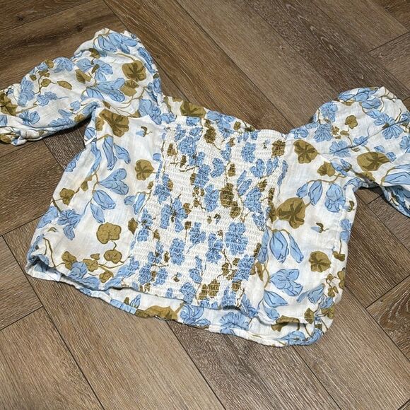 Joie Linen Puff Sleeve Top - Picture 4 of 4